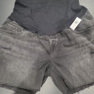 Old Navy Black Maternity Black Denim Short